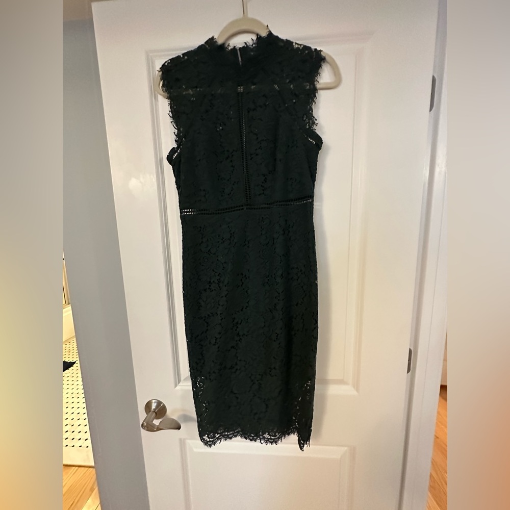 Bardot forest green dress